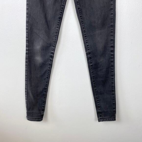 Levi's Mile High Super Skinny Black Skinny Jeans High Rise Closet Basic Size 28 - Picture 4 of 11